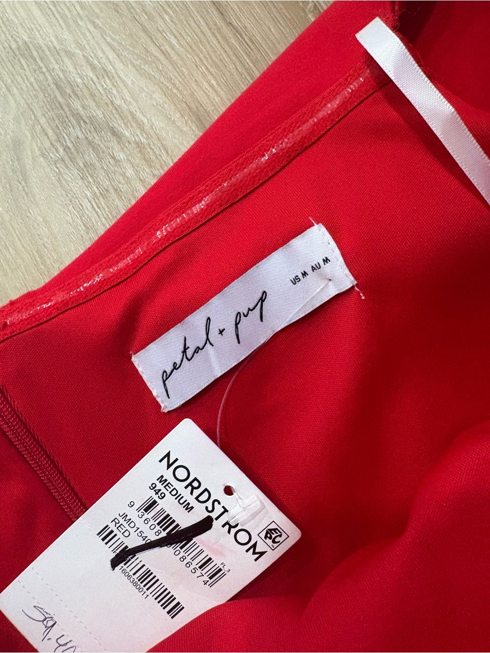 Petal & Pup Red Off-Shoulder Midi Dress - Picture 5 of 8